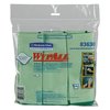 Wypall Microfiber Cloths, Reusable, 15-3/4" x 15-3/4", Green, PK24 KCC 83630